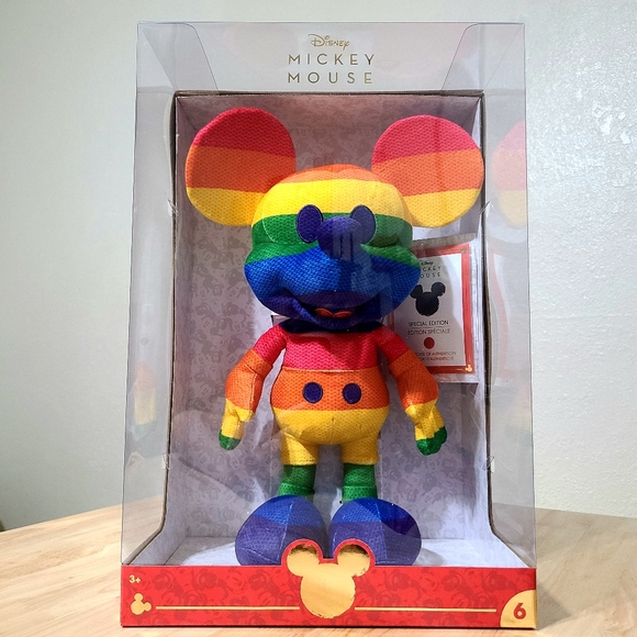 rainbow mickey mouse plush